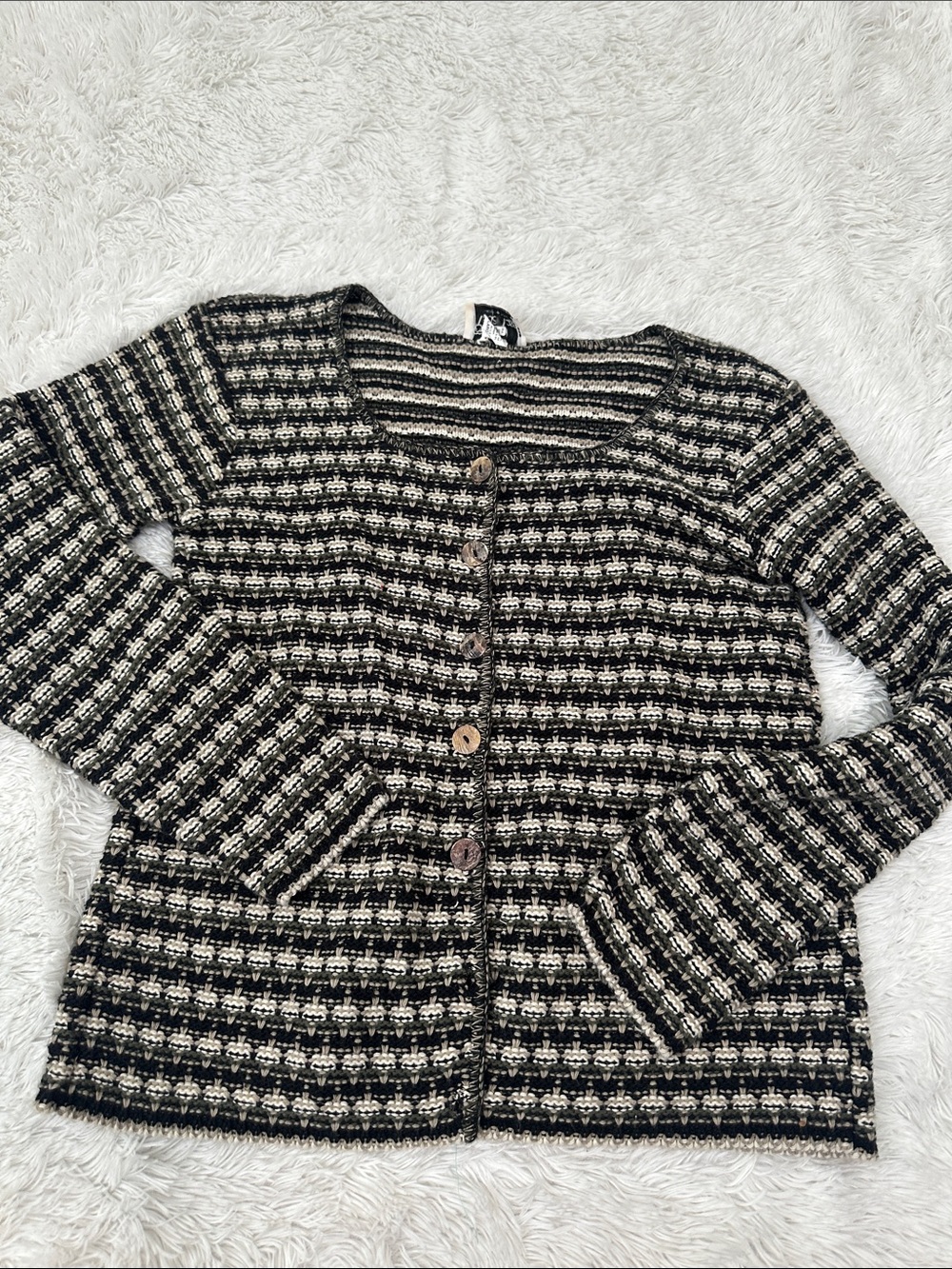 🥕 Vintage Reba Rose Cardigan Sweater